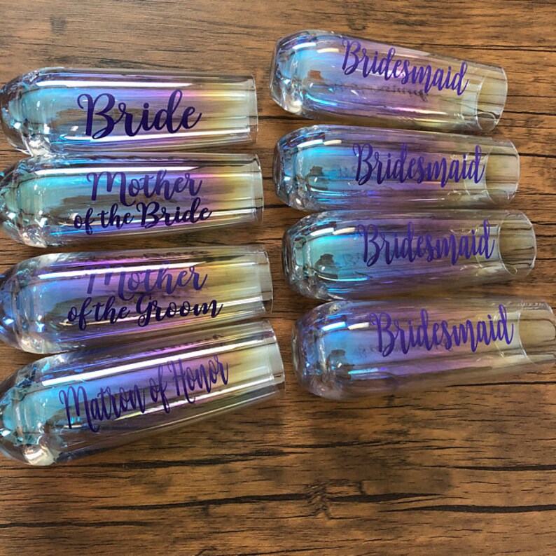 Bridal Champagne Flute Decal Vinyl Sticker ONLY DIY Party Etsy UK