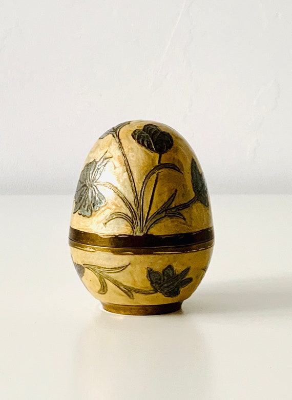 vintage brass egg shaped Gem