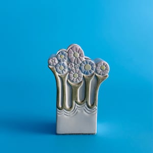 Vintage Handcrafted Stoneware Flower Vase &#39;Shelf Concept&#39;