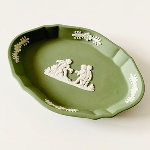 Wedgwood Sage Green Jasperware Trinket Dish