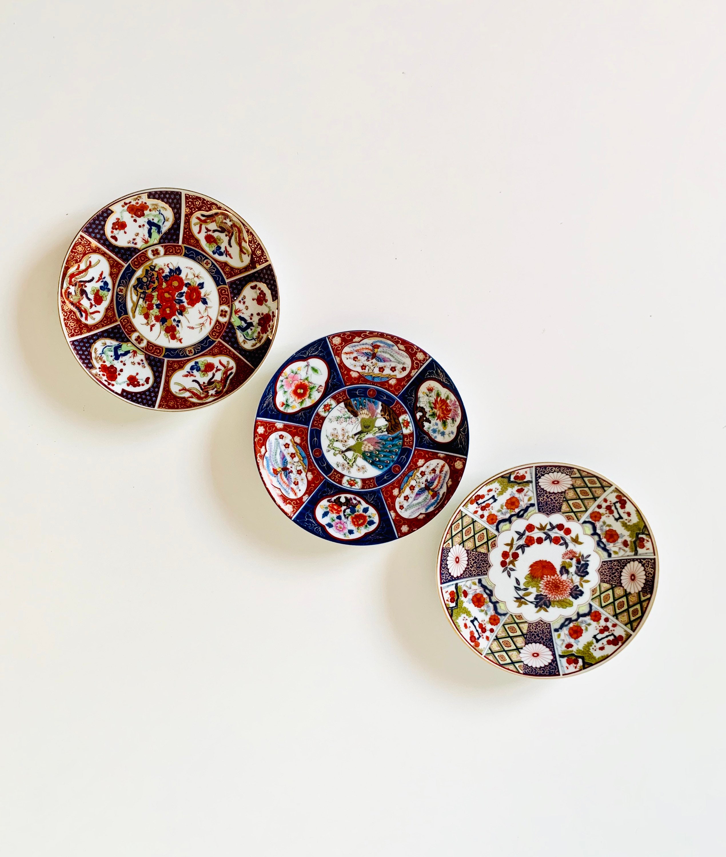 Set of 3 Mix and Match Vintage Japanese Multicolour Porcelain Etsy UK