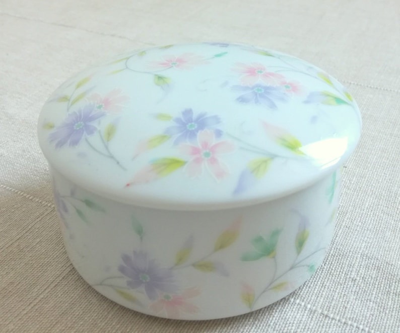 Made in Japan Porcelain Floral Trinket Box