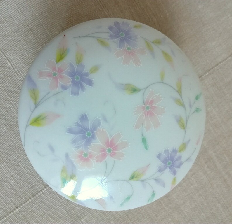 Made in Japan Porcelain Floral Trinket Box