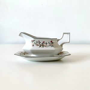 Johnsons Brothers  Porcelain Gravy Boat and Saucer 'Eternal Beau', Made in England