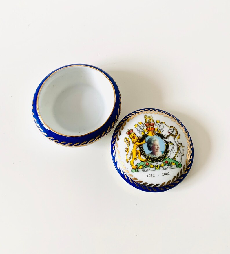 Commemorative Porcelain Trinket Boxes of Queen Elizabeth Etsy