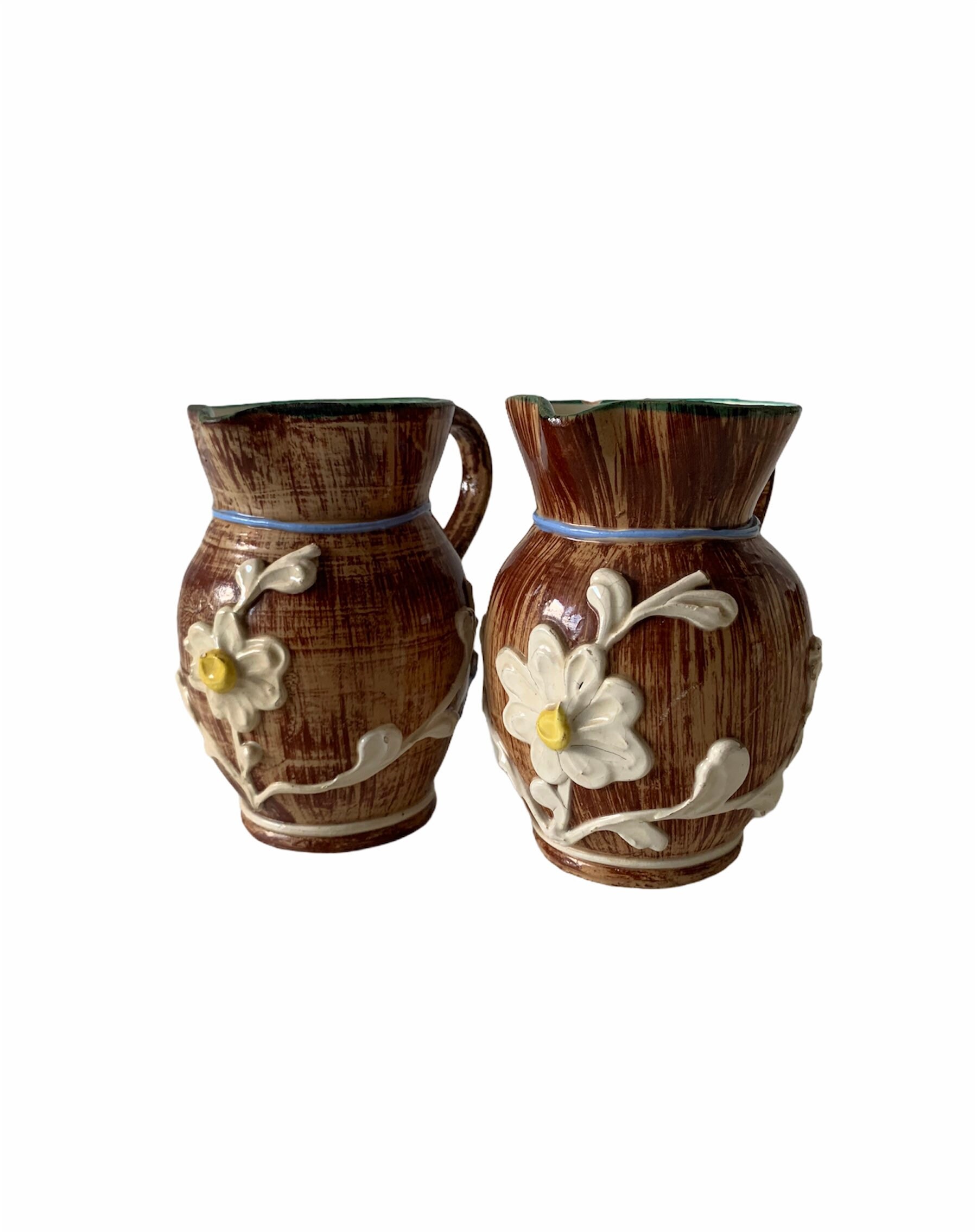 Pair of Vintage Italian Ceramic Jugs Etsy UK