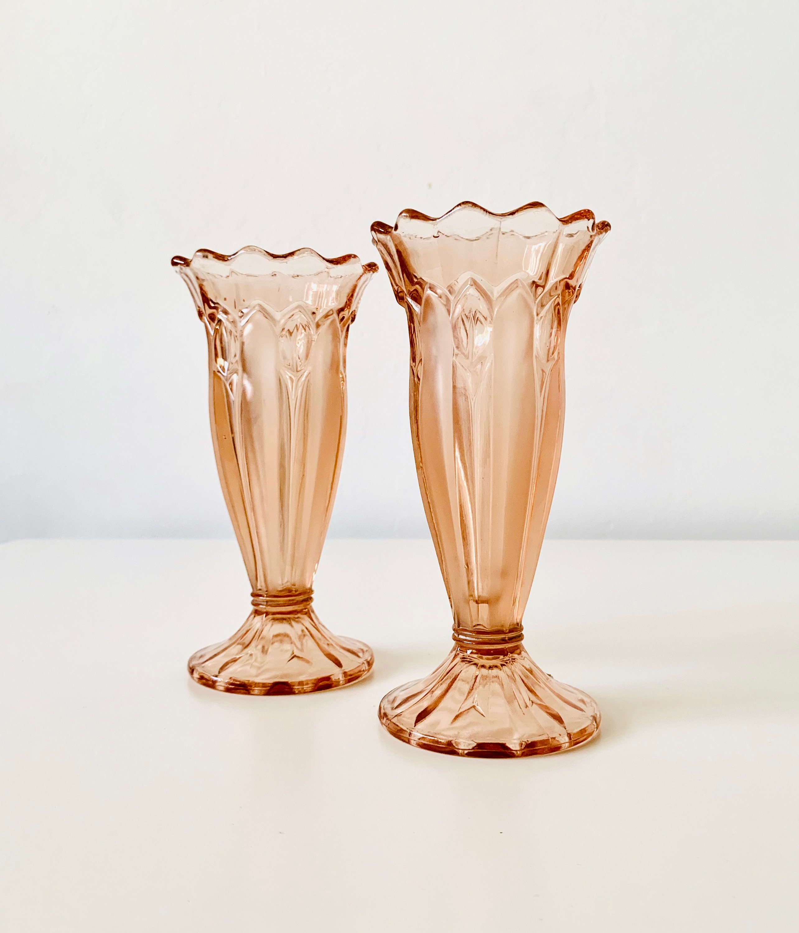 Decorative Blush Pink Glass Vase Etsy UK