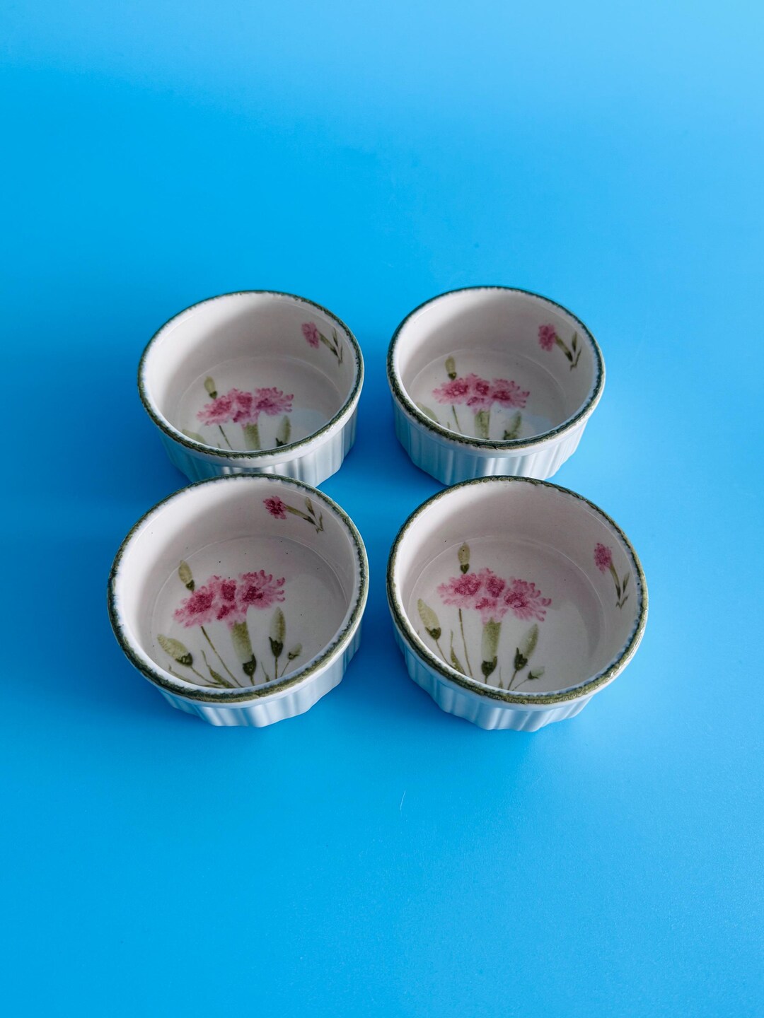 Midwinter Cookware Ramekins Vintage Set X 4 Midwinter Oven Proof Porcelain Ramekins - Etsy UK