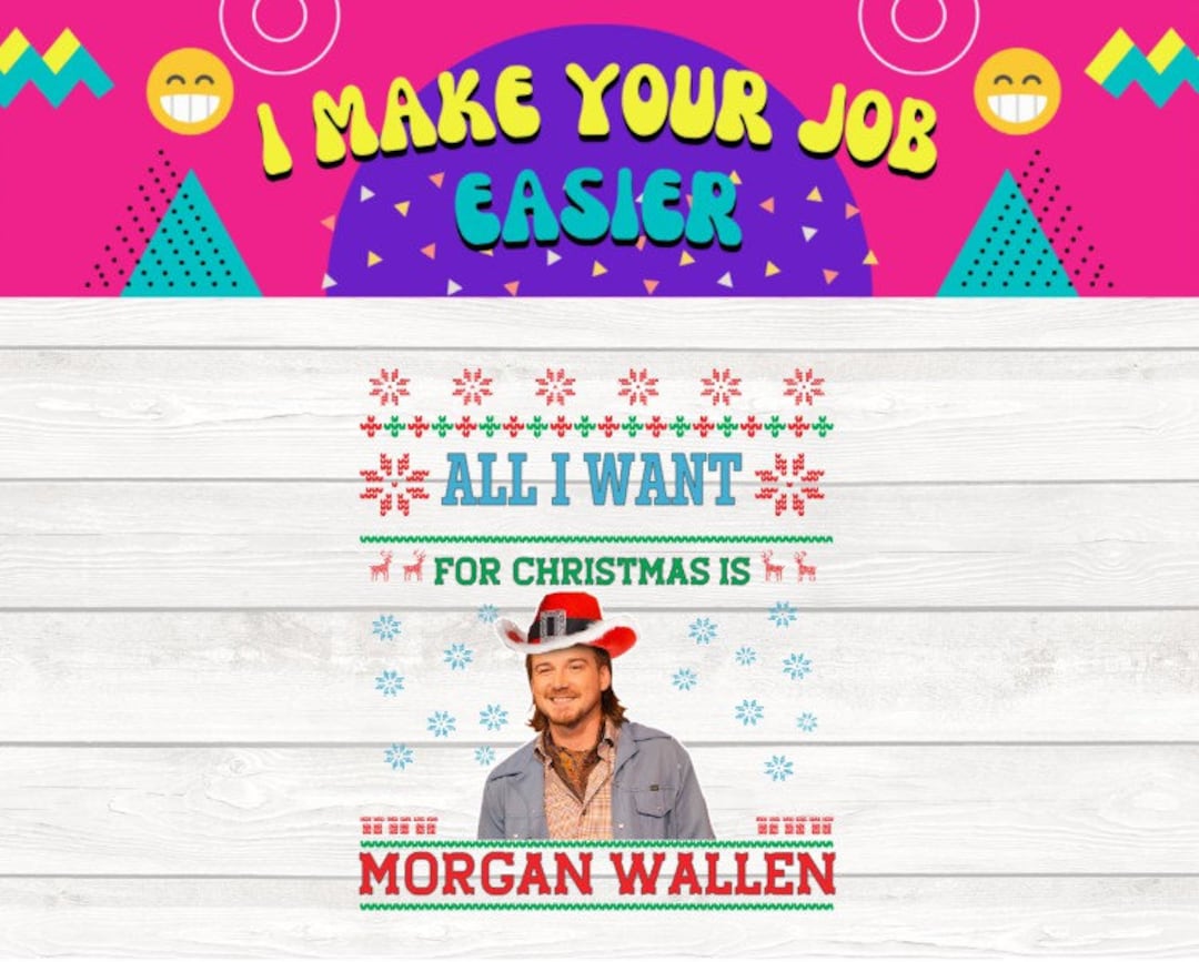 Pull De Noël "Ugly Sweater" Morgan Wallen 2025 - Toutes Tailles (XS à 5XL) - Neuf Avec étiquettes