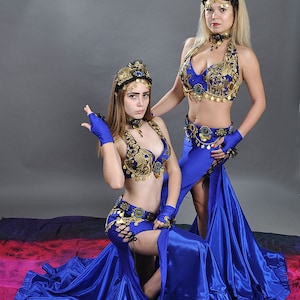 Tribal Fusion Boho Suit Belt Lace Bra Skirt Mermaid
