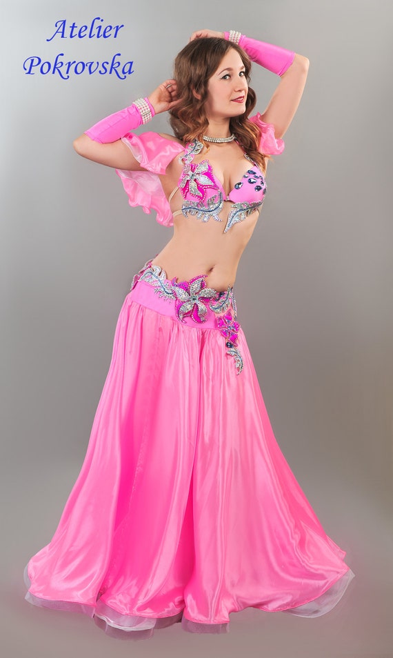 Costume de danse orientale rose