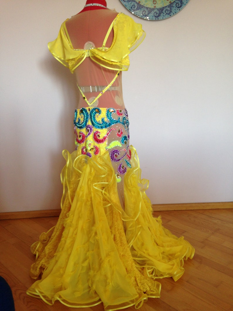 Belly Dance Costume Yellow. used Etsy