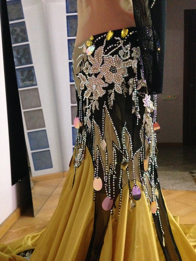 Professional Belly Dance Costume Golden Orchid. Etsy