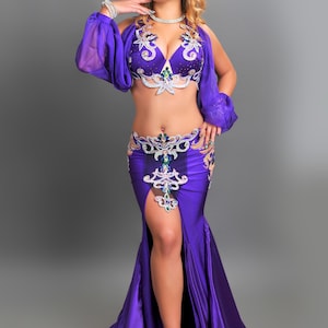 Purple Dream Professional belly dance costume from Atelier Pokrovska image 3
