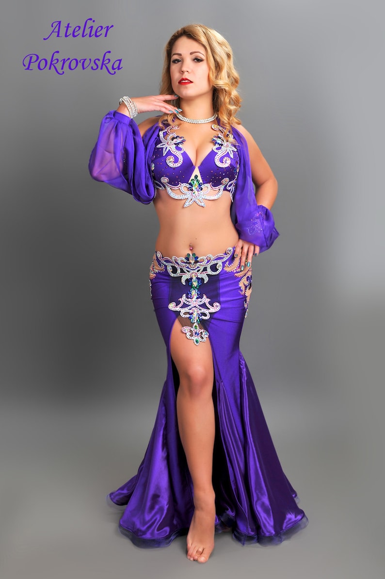 Purple Dream Professional belly dance costume from Atelier Pokrovska image 3