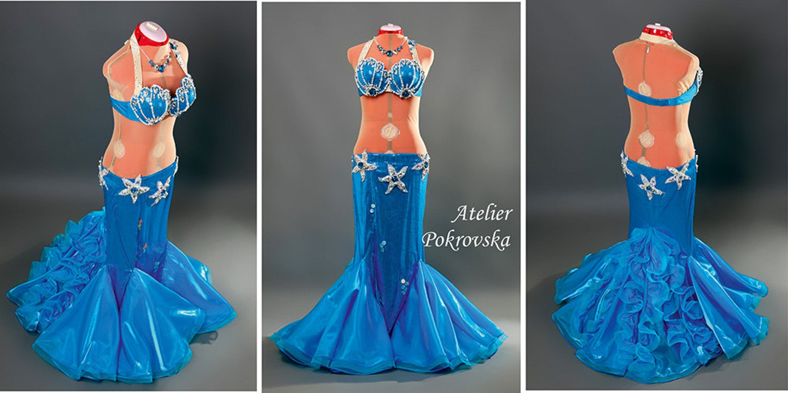Mermaid Costume Professional Belly Dancing Costume - Etsy Hong Kong