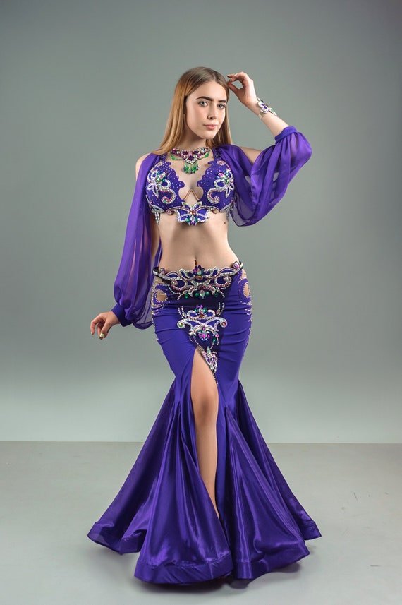 Purple Dream Professional Belly Dance Costume From Atelier - Etsy Australia