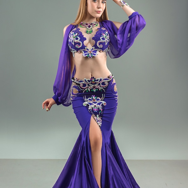 Purple Dream - Traje profesional de danza del vientre de Atelier Pokrovska