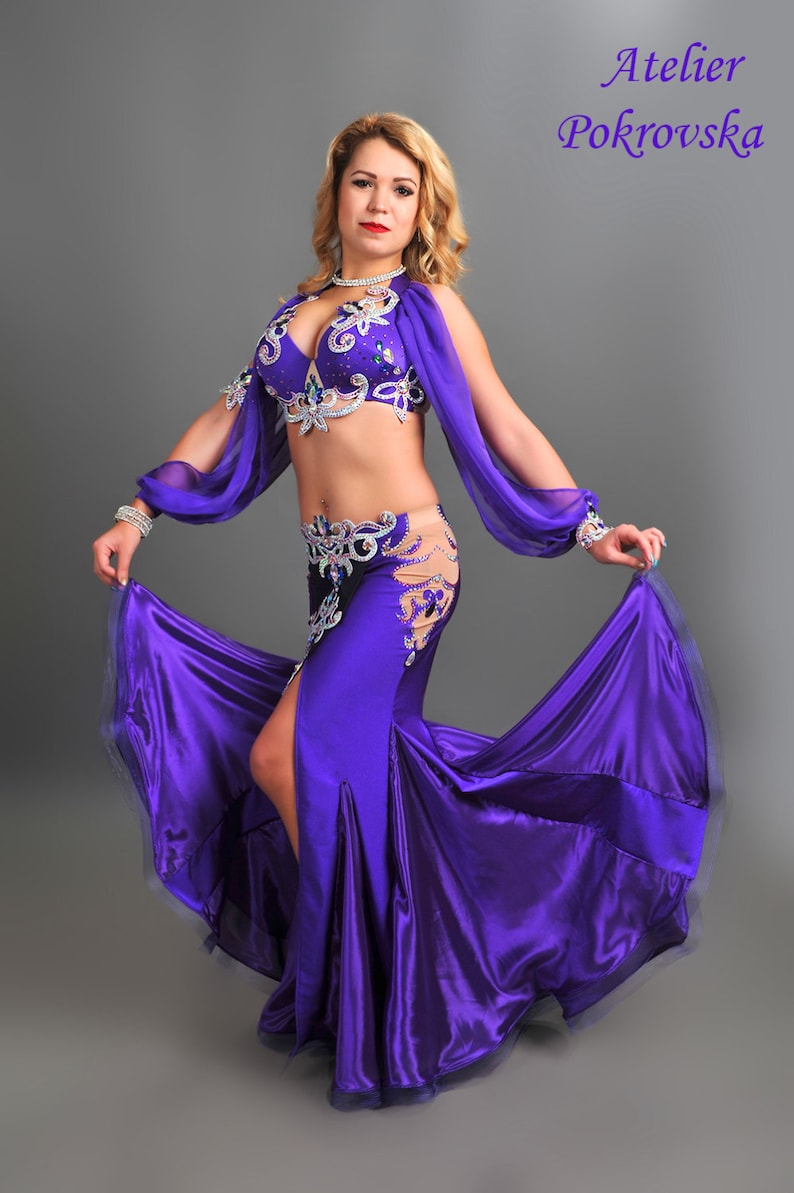 Purple Dream Professional belly dance costume from Atelier Pokrovska image 4