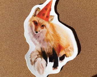 Cute Fox Sticker, Cute stickers for waterbottle, animal stickers, Fox Stickers,Fox Art