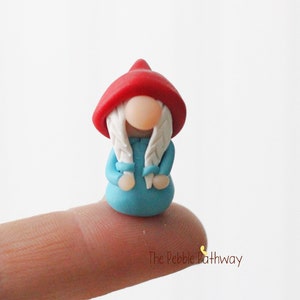 Itty bitty girl gnome - a teeny tiny gnome to bring you good luck