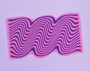 Pink Wave Sticker