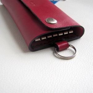 Leather key holder Leather key case Personalized gift for wife image 4