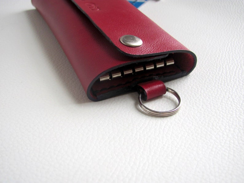 Leather key holder Leather key case Personalized gift for wife image 4