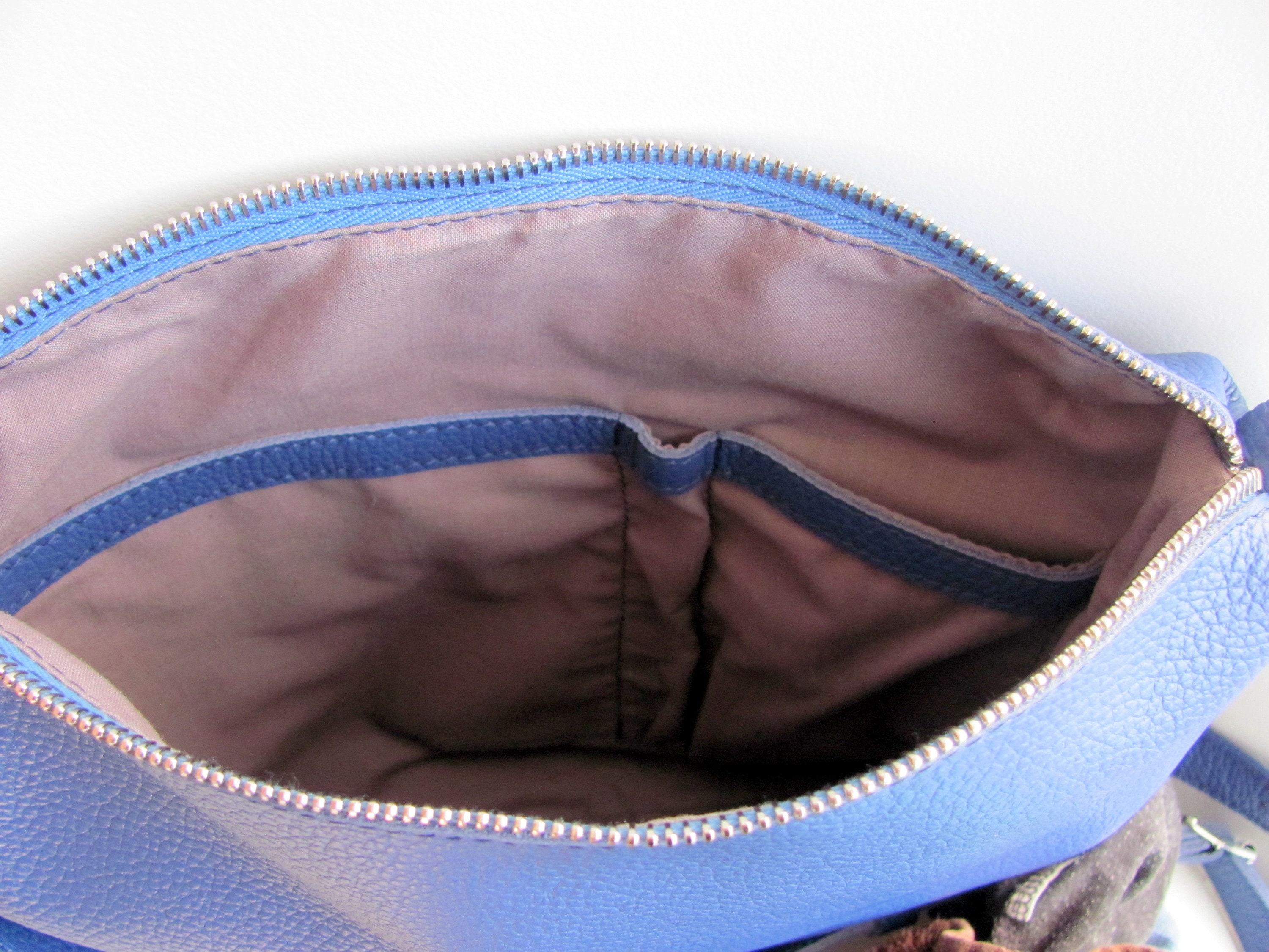 Light Blue Leather Crossbody Bag Women Crossbody Purse Medium Etsy