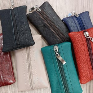 Portachiavi in pelle Astuccio portachiavi in morbida pelle Piccolo portafoglio per chiavi