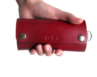 Leather key holder Leather key case Personalized gift for wife