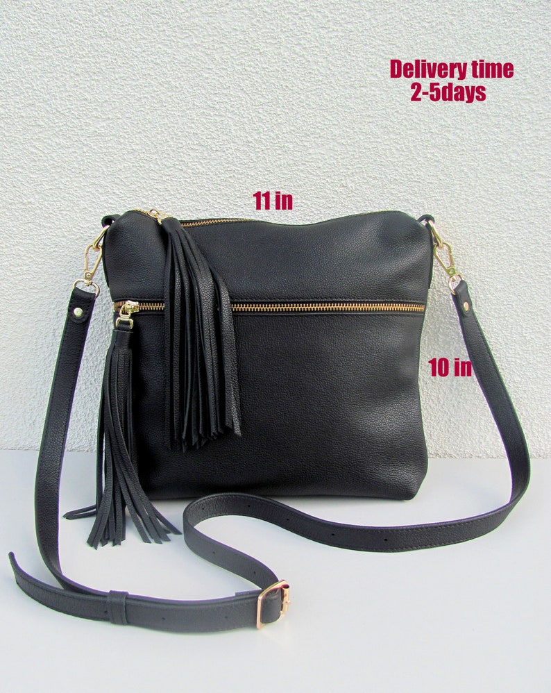 medium black crossbody purse