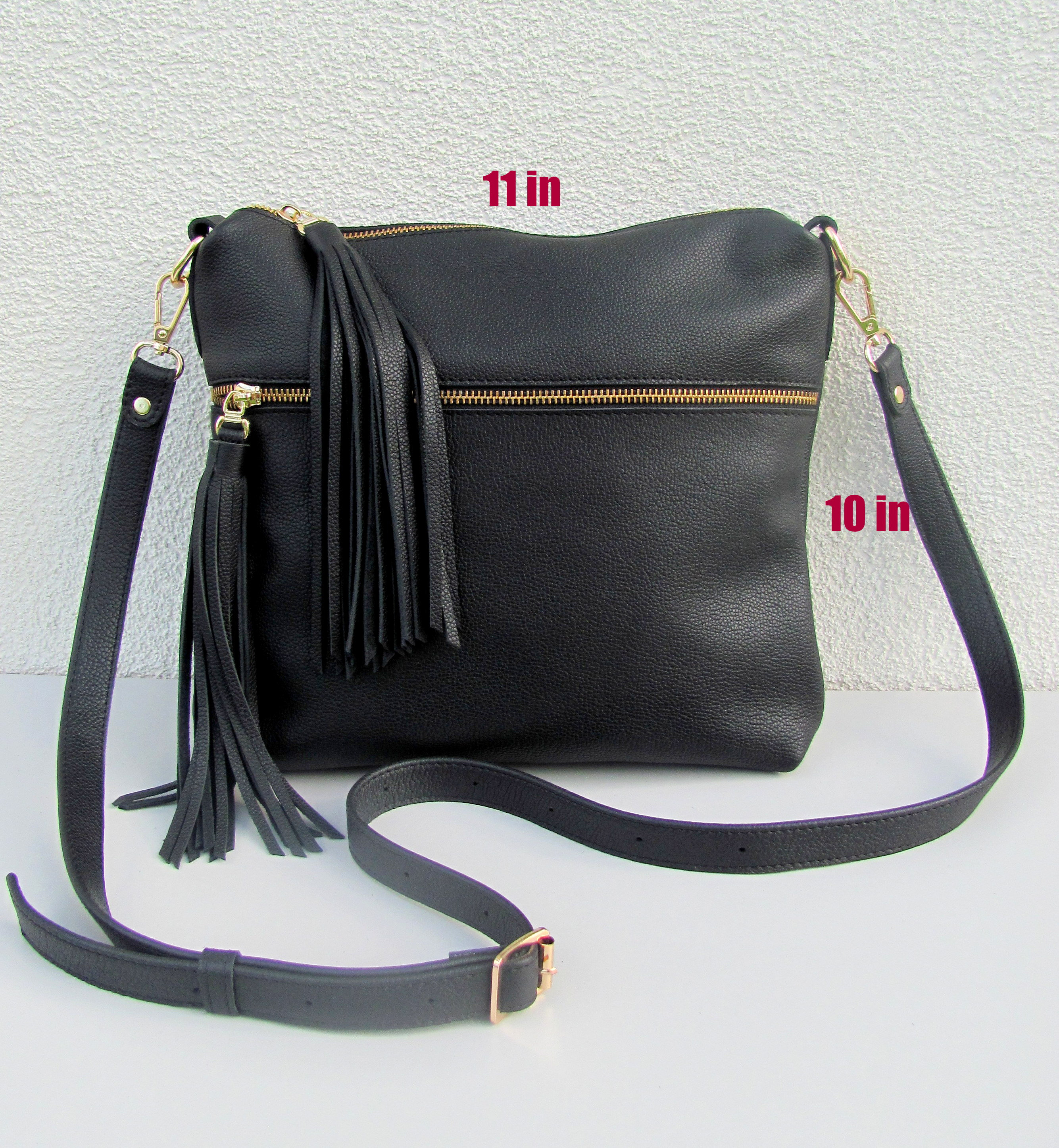 Buy Black Leather Crossbody Bag for Women Medium Cross Body Purse Casual  Shoulder Bag Online in India - Etsy