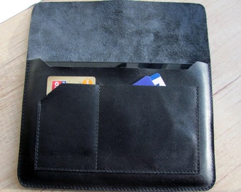 Lederhülle für iPad Mini 4, 3, 2, 1 Tablet Ledertasche Schwarze Brieftasche