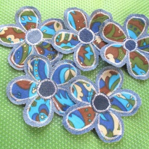 Boho Denim Patch Handmade Flower Patches Hippy Sew on Patches Patchwork patches Textile art patches for Jeans Hats Jackets Totes Sweatshirts