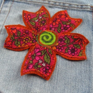 Boho Stoffaufnäher Handmade Blumen Patches Hippy Aufnäher Patchwork Patches Textilkunst Patches für Jeans Hüte Jacken Totes Sweatshirt