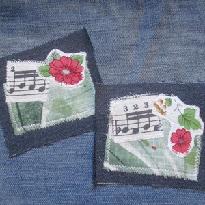 Handmade Textile Art Patches Boho Hippy Sew on Patches Patchwork patches  for Jeans Hats Jackets Totes Sweatshirts