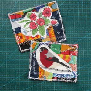 Handmade Textile Art Patches Boho Hippy Sew on Patches Patchwork patches  for Jeans Hats Jackets Totes Sweatshirts