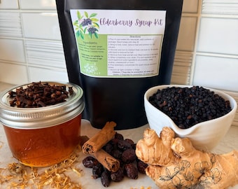 Elderberry Syrup Kit / Immune Support / Elderberry Syrup / Raw Honey