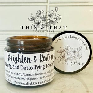 Whitening Tooth Powder / Natural Toothpaste /  Tooth Powder / Organic Oral Care Powder / Teeth Whitener / Cavity Repair