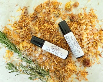 Age Defying / Hydrating Eye Roller / Wrinkle Reducing Skincare / Organic Serum For Fine Lines / Frankincense