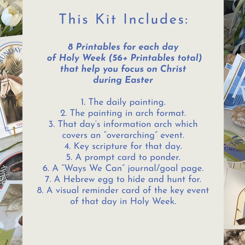 Because of Him LDS Easter Holy Week Easter Advent Calendar Banner ...