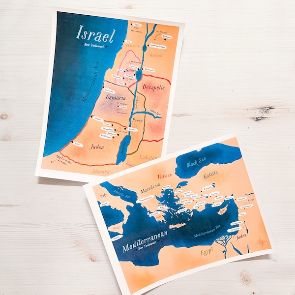 New Testament Map Kids - Etsy UK