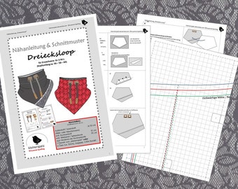 Nähanleitung Loop Dreiecksloop, Tuch, Schal