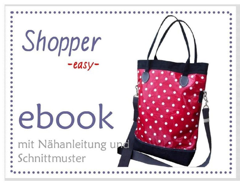 Nähanleitung, Schnittmuster, Schultertasche, Shopper Bild 2