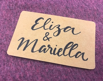 Label made of "vegan" leather for sewing-individualized