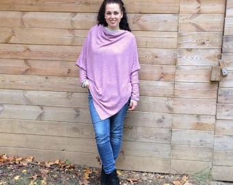 Sewing instructions poncho sweater