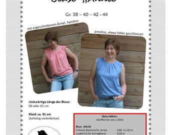 ebook en naai-instructies blouse en jurk “Annie”