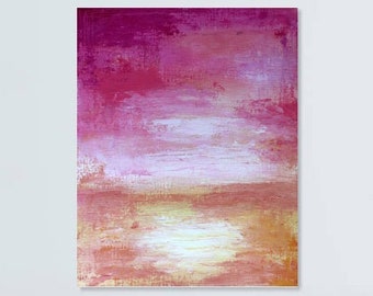 Free shipping printed and shipped beach abstract painting print