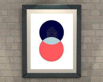 Free shipping printed and shipped geometric circles